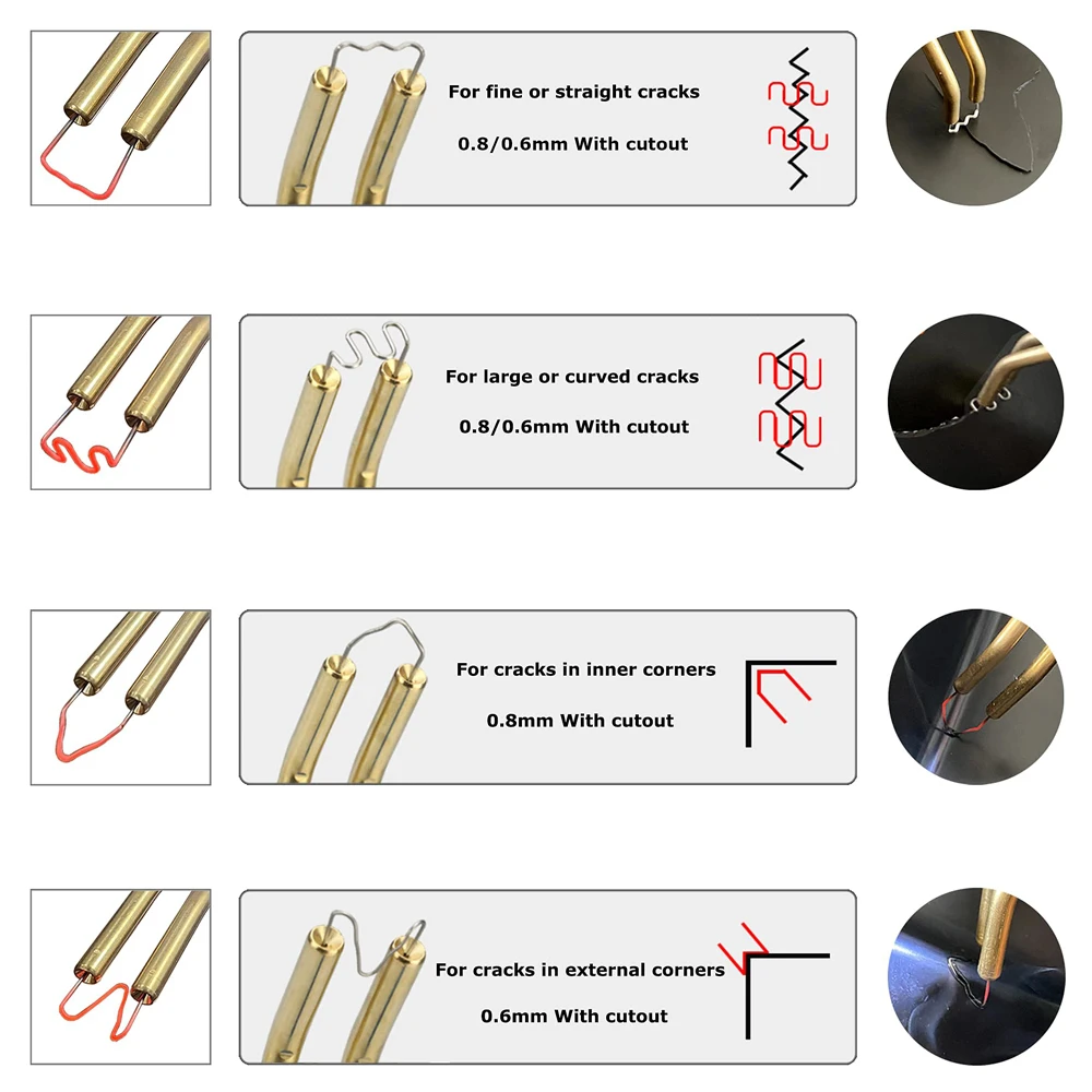 1200 шт. стандартные волнистые скобы для ремонта автомобильного пластика |