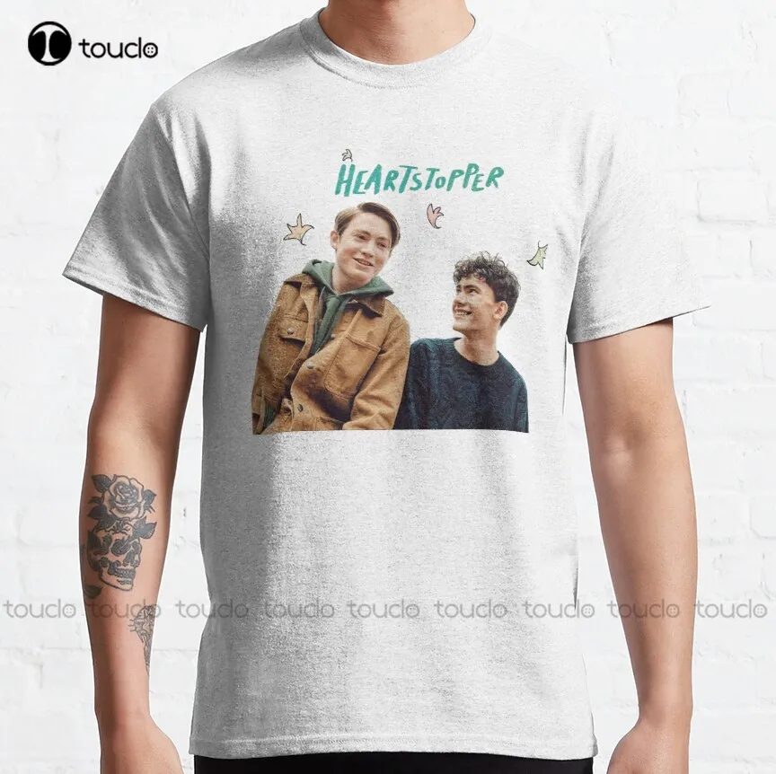

Kit Connor Heartstopper Couple Classic T-Shirt Alice Oseman Gym Shirts Men Fashion Creative Leisure Funny Harajuku T Shirt Retro