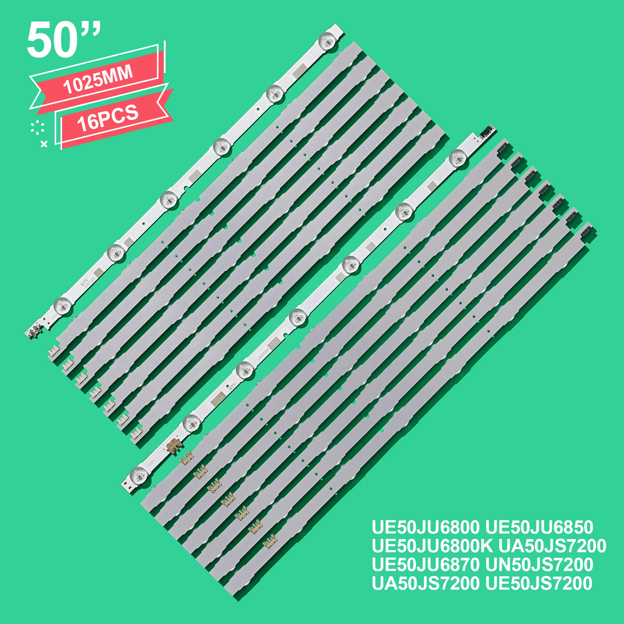 16 PCS LED backlight strip for S amsung UE50JU6800 UE50JU6850 UE50JU6800K UA50JS7200 UE50JU6870 UN50JS7200 UA50JS7200 UE50JS7200