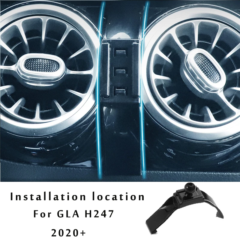 Фото Регулируемый противоскользящий кронштейн для телефона/GPS для Mercedes-Benz GLA H247 X156, CLA Coupe C117 X117 X118 2019, аксессуары для интерьера №4