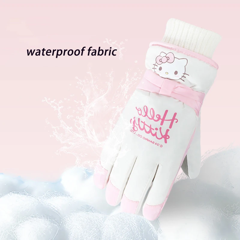 Детские лыжные перчатки Sanrio Hello Kitty My Melody зимние теплые утолщенные