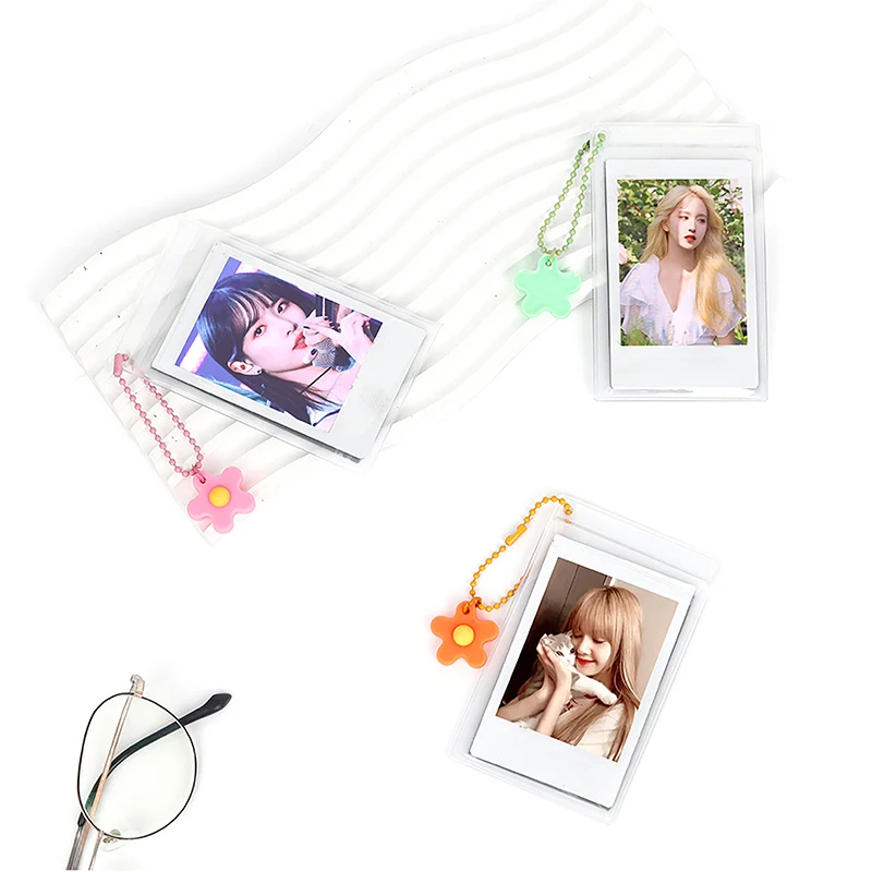 5pcs/set 3-inch Film Clear Photo Storage Box Instant Camera Case For Fujifilm Instax Mini 12/11/9/8/7 With Strap
