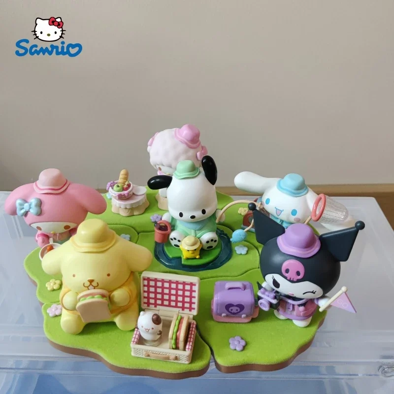 Sanrio Kawaii Семейный Кемпинг Друзья серии глухая коробка Kuromi My Melody Cinamoroll кукла