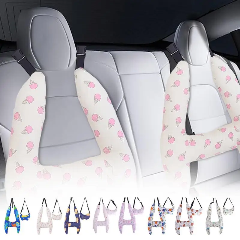 

Auto Kids Travel Headrest Pillow Comfortable Long Drive Kids Safety Pillow Anti Fall Airplane Pillow Cartoon Shape Neck Cushions