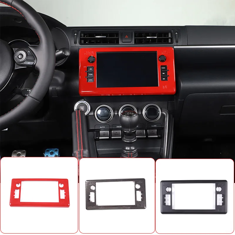 

ABS углеродное волокно/красный для Toyota 86 для Subaru BRZ 2022 центральный экран навигации для консоли автомобильные аксессуары