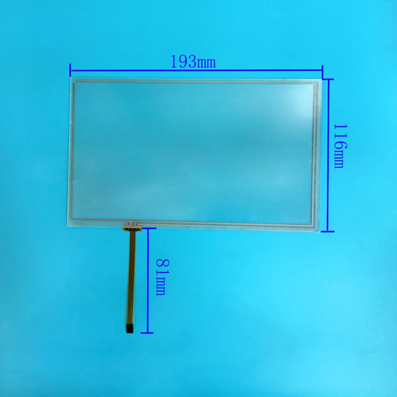 8-дюймовый 4-проводной резистивный сенсорный экран 193*116 мм 193*117 автомобильный