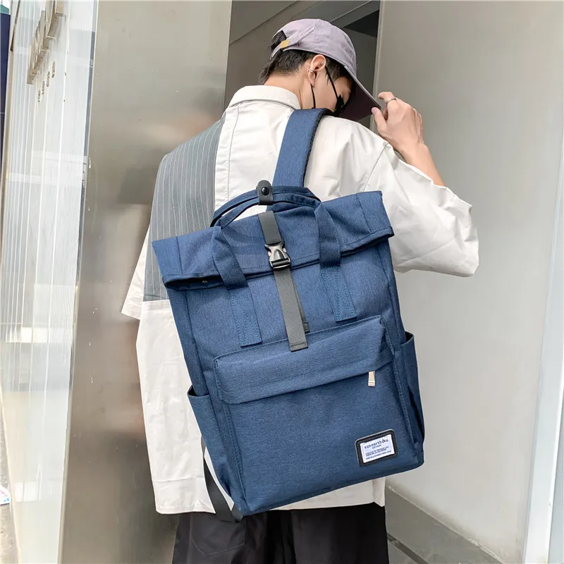 

Casual Business Men Computer Backpack Light 15 inch Laptop Bag 2022 Waterproof Oxford cloth Lady Anti-theft Travel Backpack Gray