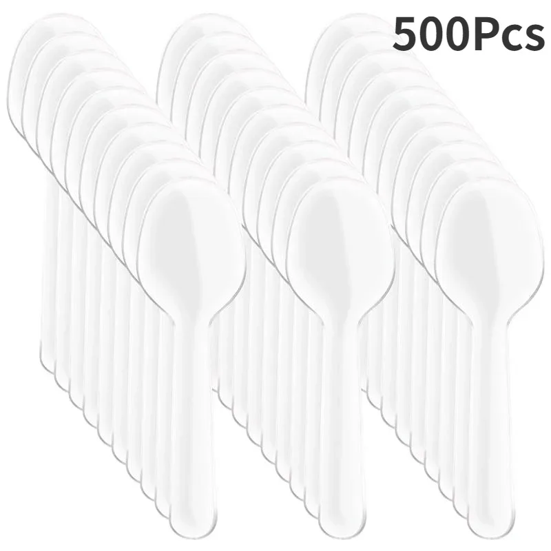 

Одноразовые мини-ложки для мороженого из пластика