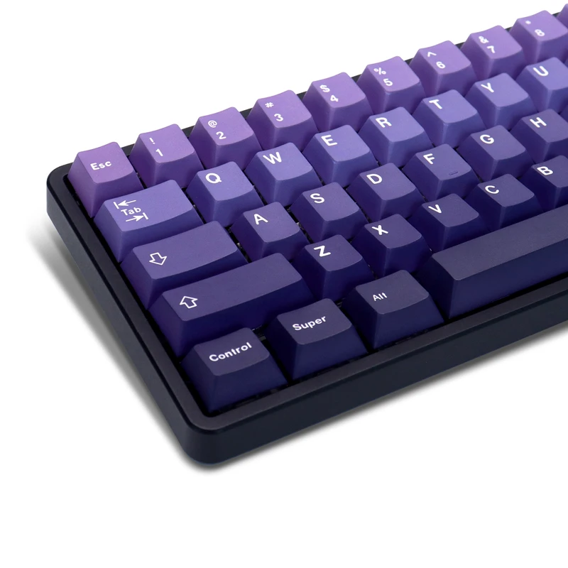 

132 Keys PBT Keycaps Double Shot Cherry Profile Gradient Purple Keycap for Cherry Gateron MX Switches Mechanical Gaming Keyboard