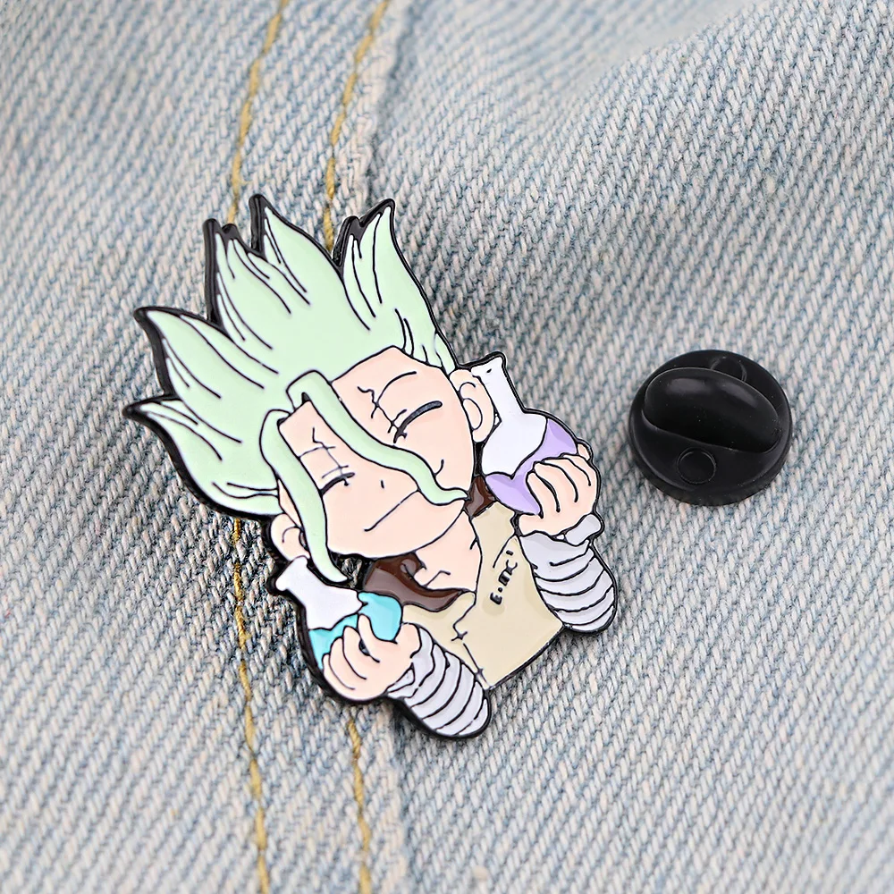 Женская эмалированная брошь Dr.STONE в виде рюкзака аксессуар для одежды |