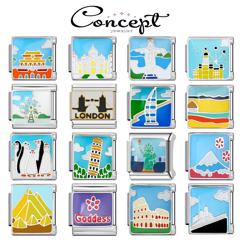 CONCEPT бестселлер модная пирамида Tiananmen итальянский браслет-модуль ювелирные