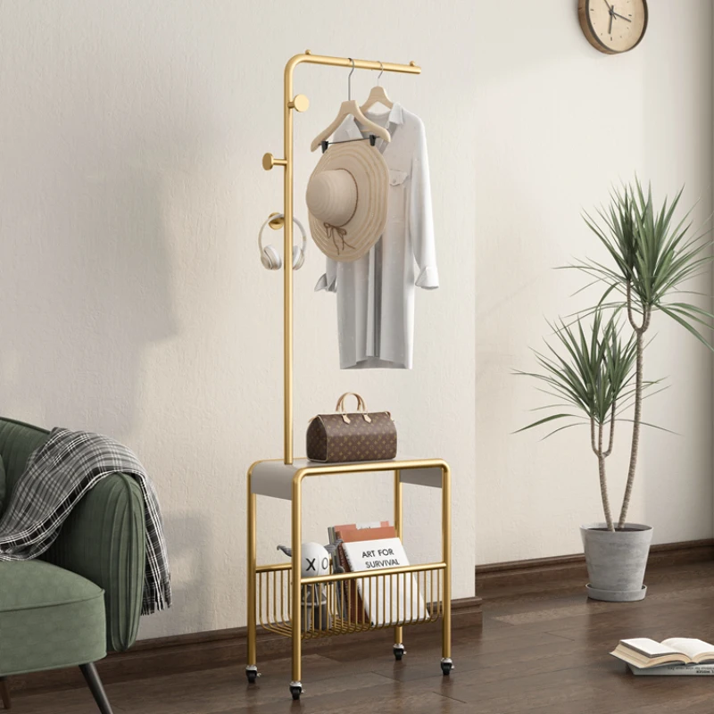 

Hallway Bedroom Clothing Rack Library Nordic Modern Metal Entrance Clothes Rack Gold Minimalist Stendibiancheria Home Furniture