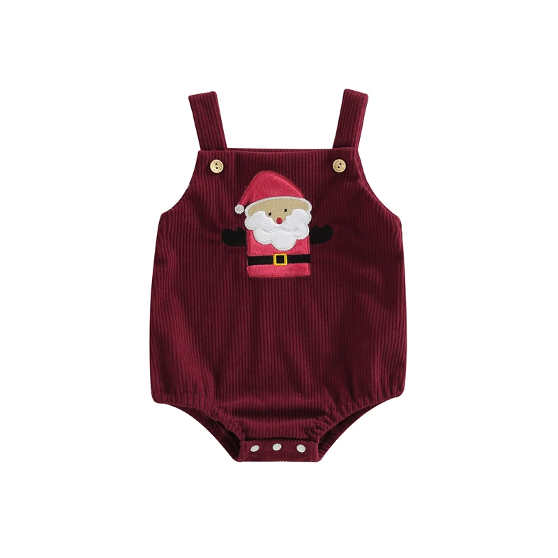 

Infant Baby Girls Boys Christmas Romper Sleeveless Santa Claus/Tree/Elk Bodysuit for Casual Daily