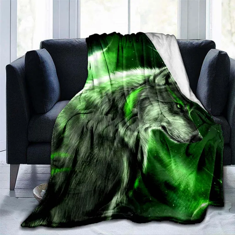 Одеяло Majestic Animals мягкое и удобное одеяло тигр леопардовый волк фланелевое для