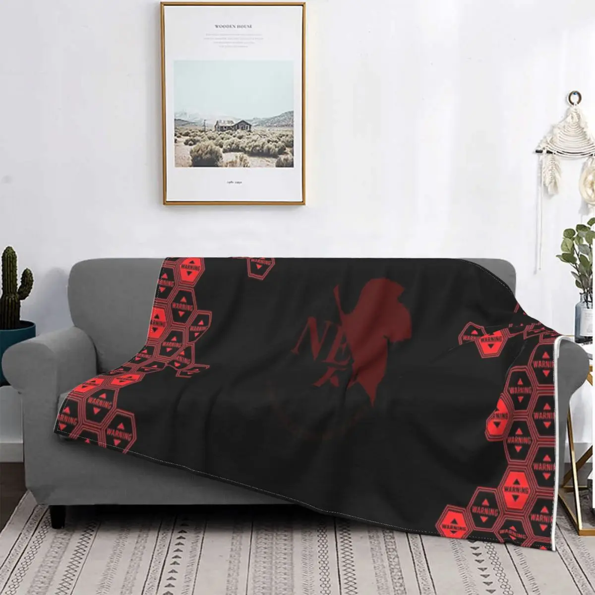 

Evangelion-Manta de при рекламе, colcha de cama a cuadros, Edredon de playa, manta a cuadros, ropa de cama de algodón