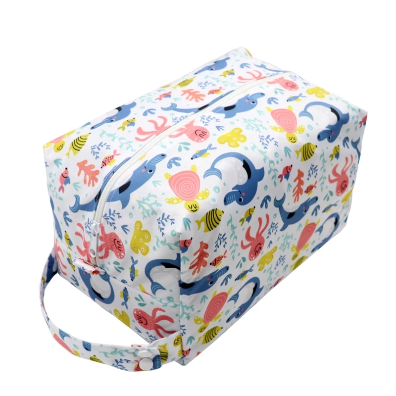 

Reusable Cloth Diaper Wet Dry Bags Large Hanging with Buttons for Stroller