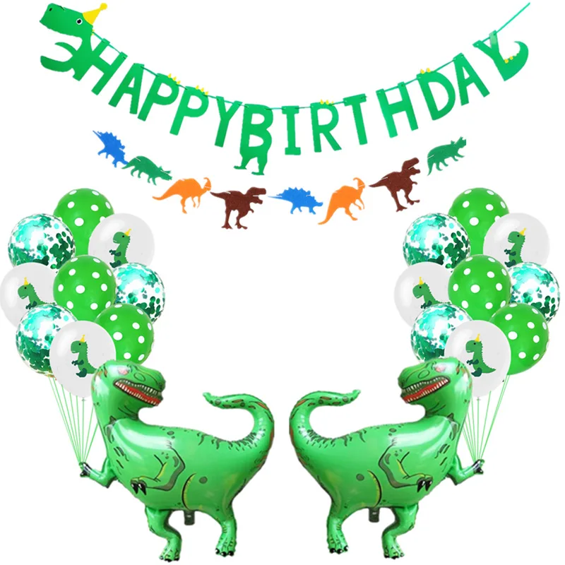 

Dinosaur Balloons Set Jungle Safari Boy Birthday Ballon Roar Balon One 1st Birthday Dino Baloon Happy Birthday Decor Kids Boys