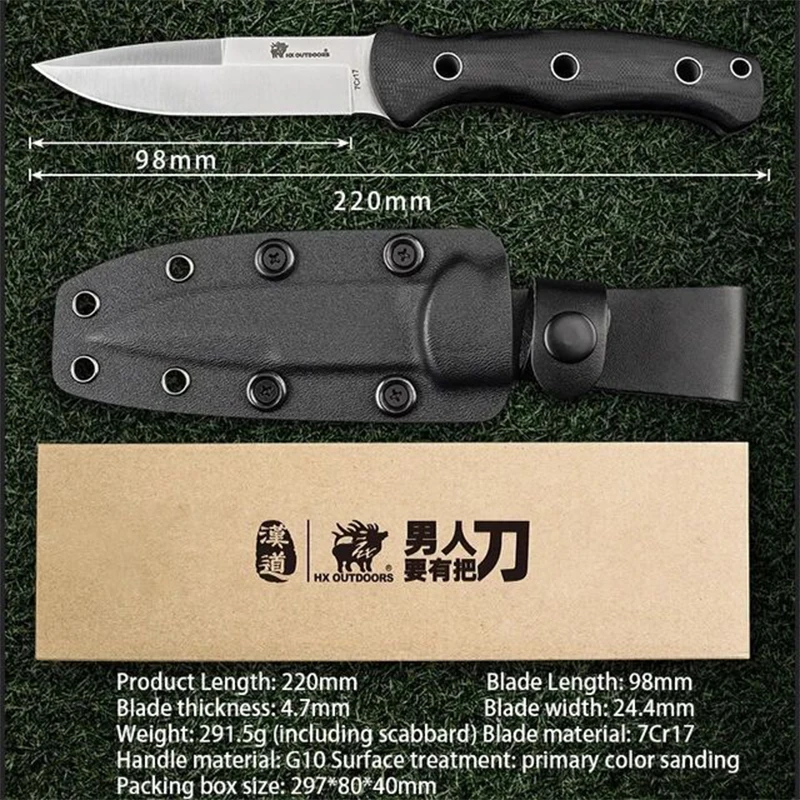 Клинок крокодил Hando 7CR17 уличный прямой нож для кемпинга охоты выживания в дикой