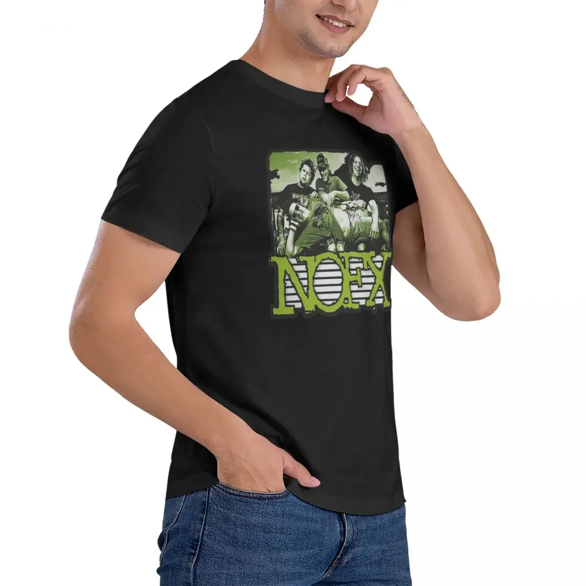 Футболка Nofx Band мужская из чистого хлопка Повседневная рубашка с круглым вырезом