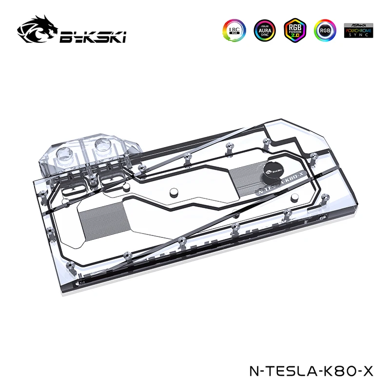 

Bykski GPU водный блок для Leadtek TESA K80M VGA кулер для карт, 12В 4PIN, 5В 3PIN светильник, заголовок, N-TESLA-K80-X