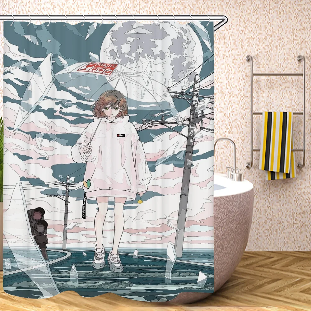 Современный Стиль Святой Свет И Зло Мультяшная Занавеска Для Душа Экологически