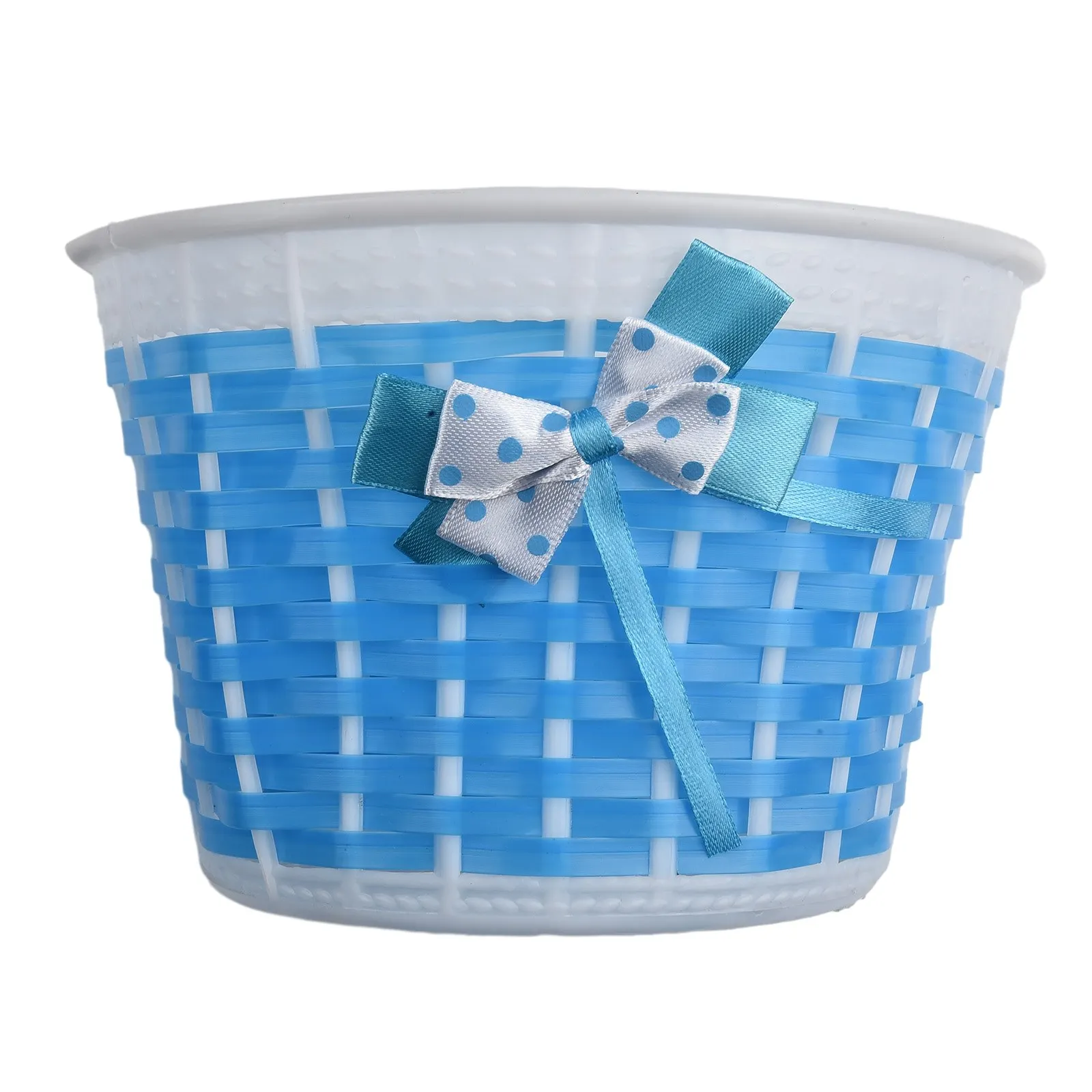 

New Bicycle Basket Woven Basket Streamers Tassel Waterproof Cycling Components Front Handlebar Pannier With Stickers
