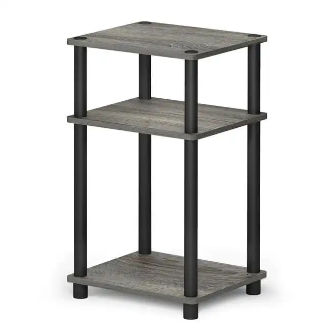 

Just 3-Tier Turn-N-Tube End Table, 1-Pack, French Oak/Black