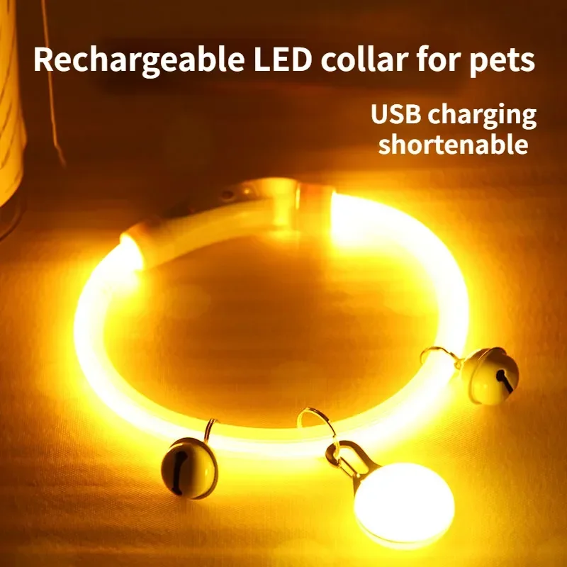 

Светящиеся в темноте идентичные собаки для USB-ошейника маленькие ошейники для прогулок перезаряжаемые средние ошейники для ночного большого размера и для собак