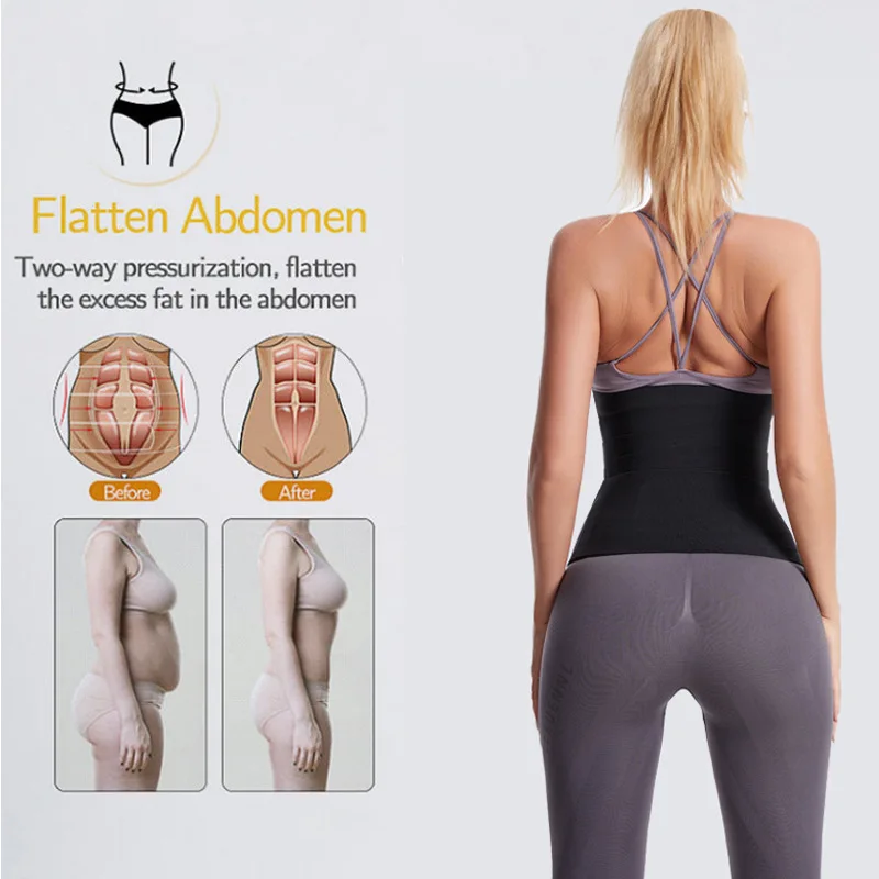 Buckle Bandage Wrap Waist Trainer Belly Slimming Belt Trimmer Sweat Sauna Sheath Lumbar Support Body Shaper Corset