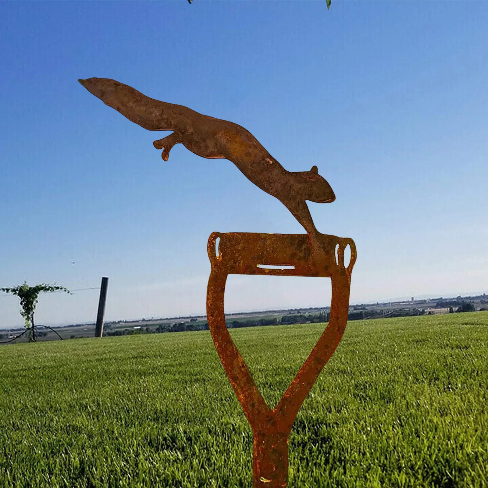 

Декоративное украшение для сада ржавых животных, реалистичное украшение для сада с ржавыми животными, патина, металлическое украшение для ...