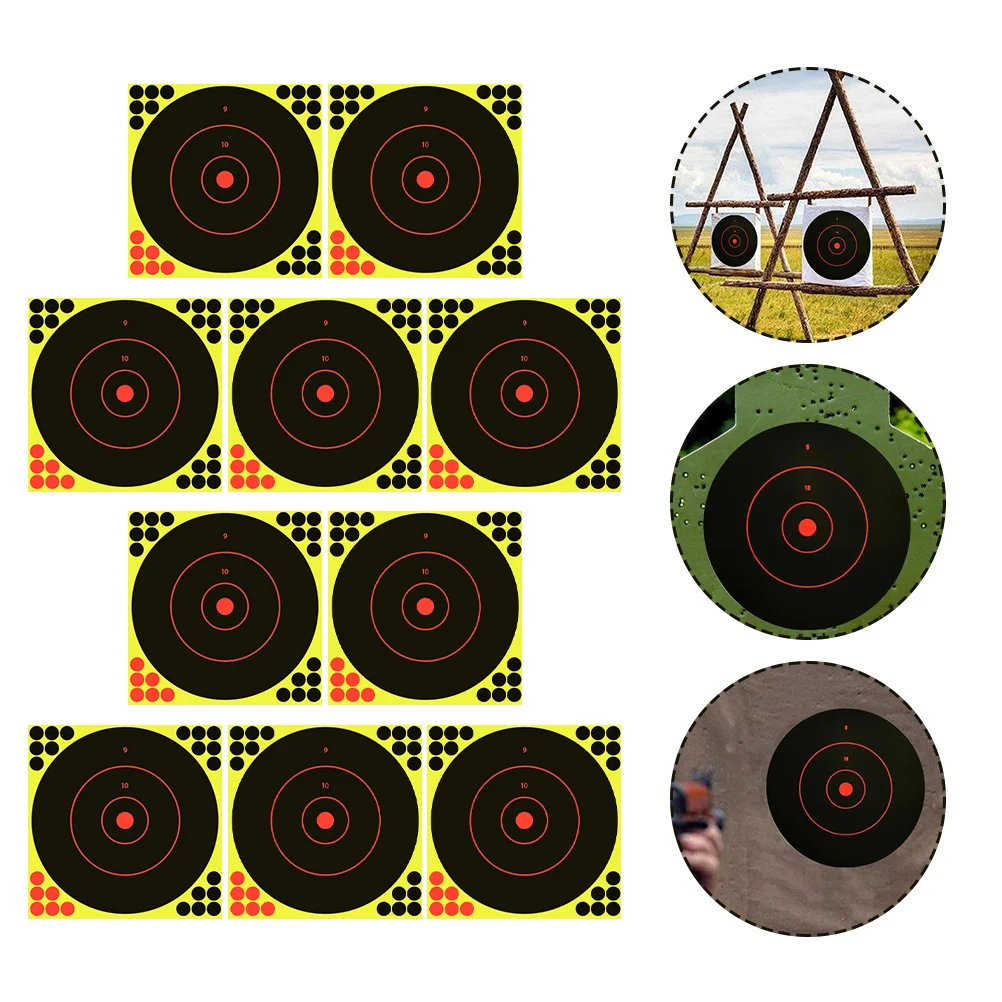 

10Pcs Target Paper Outdoor Archery Competition Dart Sticker Paper Splatter Paper