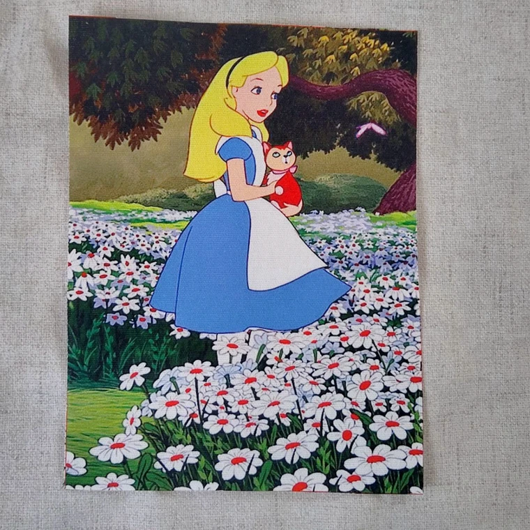 Disney Алиса в стране чудес хлопчатобумажная ткань для украшения стен материал