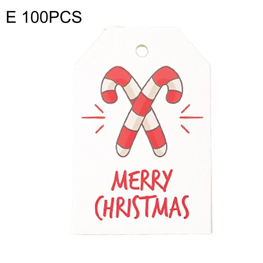 

100 шт. полезные экологически чистые привлекательные бумажные открытки с Санта-Клаусом, рождественские товары для рукоделия, бумажные бирки,...