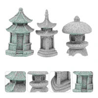 pagoda statue lantern miniature tower garden japanese mini chinese zen stone decor outdoor asian figurines ornamentsbonsai