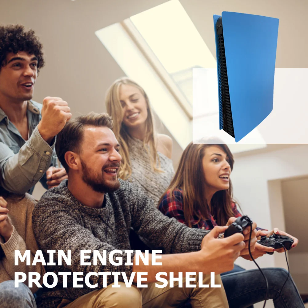 

New Skin Shell Case Game Console Panel Protective Shell Anti-Scratch Skin Case Cover Replacement Plate for PS5 (Starlight Blue)
