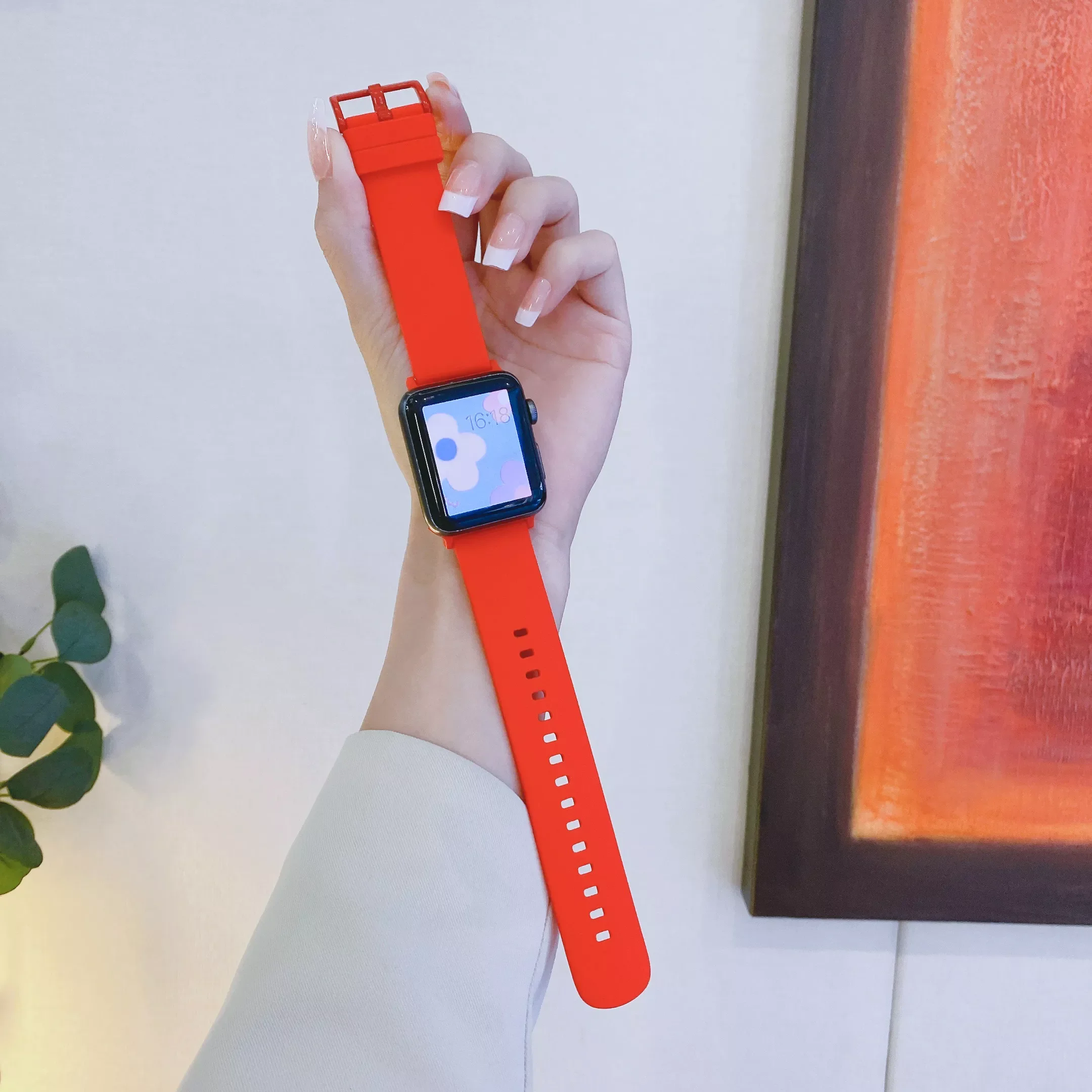 Candy Silicone Watch Band for Apple Watch Series SE 7 6 5 4 3 2 Sports Strap Rubber Watchband for Iwatch 45 40mm 44mm 38mm 42mm