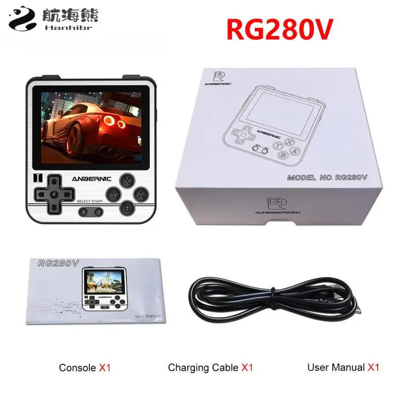 New RG280V PS1 Retro Game Console TF Card Opendingux 64G 5000 Games Portable Mini Handheld Game Console Xmas Gift For Kids enlarge