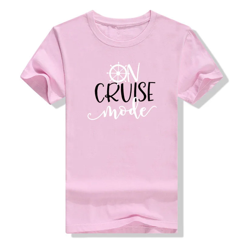 

Cruise Mode T Shirt Women Summer Short Sleeve Cruising Love Graphic Print Tee Tops Boating Gifts Vacation Muscle Clothes