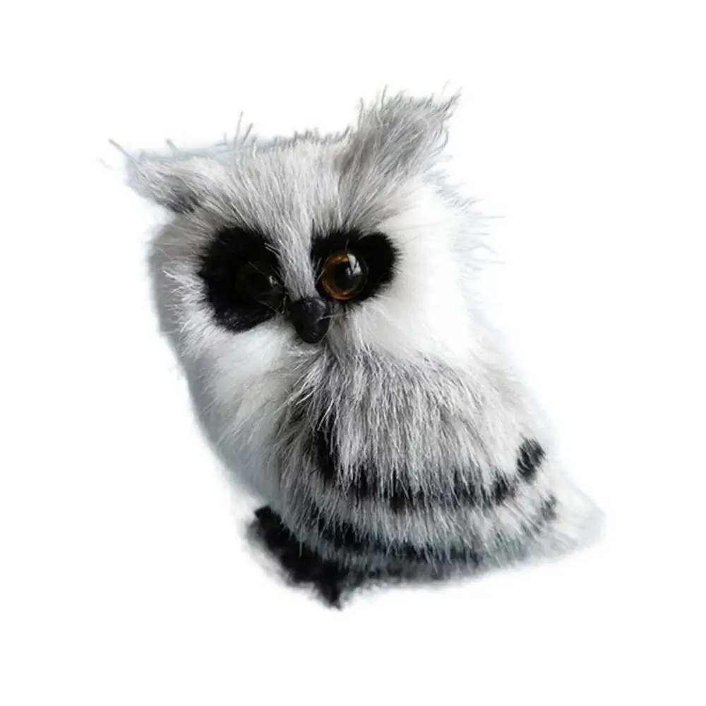 

Искусственная сова из пены, белая и серая