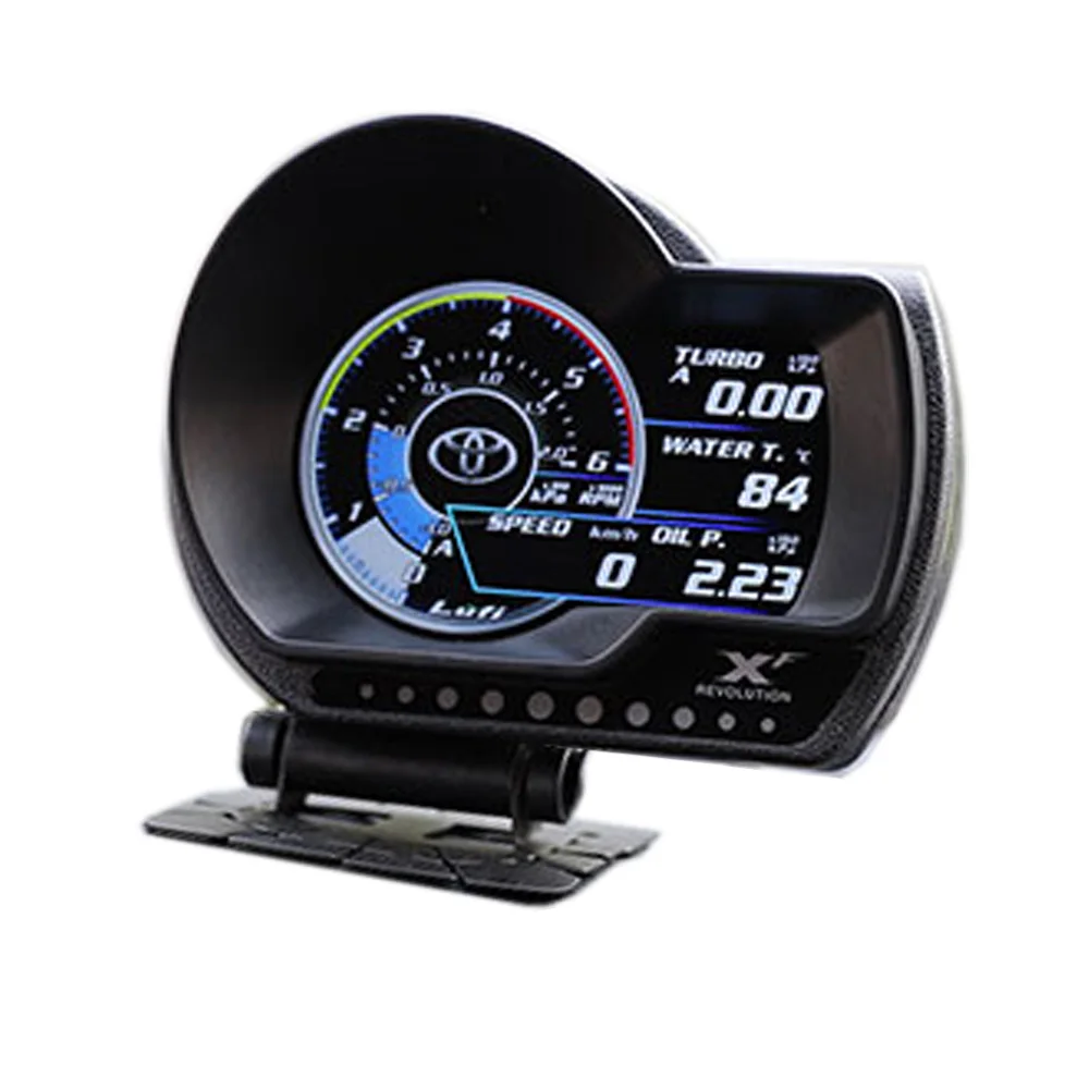 

LUFI XF OBD2 Digital Turbo Boost Oil Pressure Gauge for car Afr RPM Fuel EXT Oil Speed Smart Meter English Version