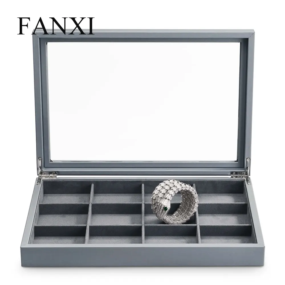 Oirlv New Leather Multi-function Jewelry Display Box Microfiber Ring Earring Bangle Organizer Case Luxury Storag Box Women Gift
