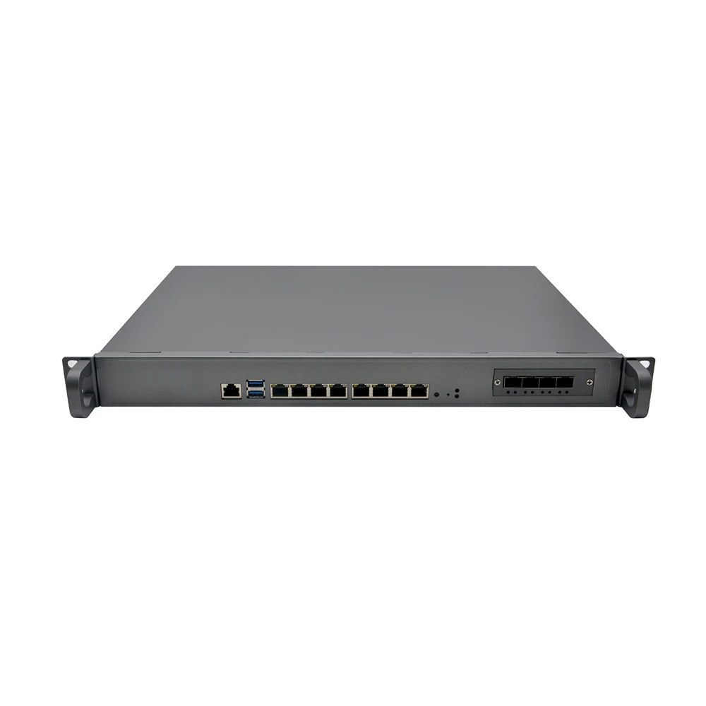 1U Firewall Appliance 10GbE,HUNSN RZ06k,Pfsense,Mikrotik,VPN,Network Rackmount,8Intel I210 Gigabit, 4 x SFP+ XL710 BM1 10000Mbps