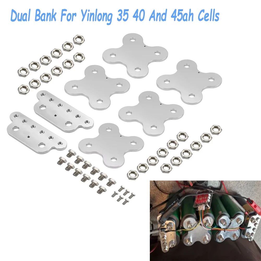 Фото Совершенно новый двойной банк для Yinlong 35 40 и 45ah Cells LTO Buss Bars 6S2P 70AH 80AH 90Ah 6061 алюминий высокого качества, запасные части №1