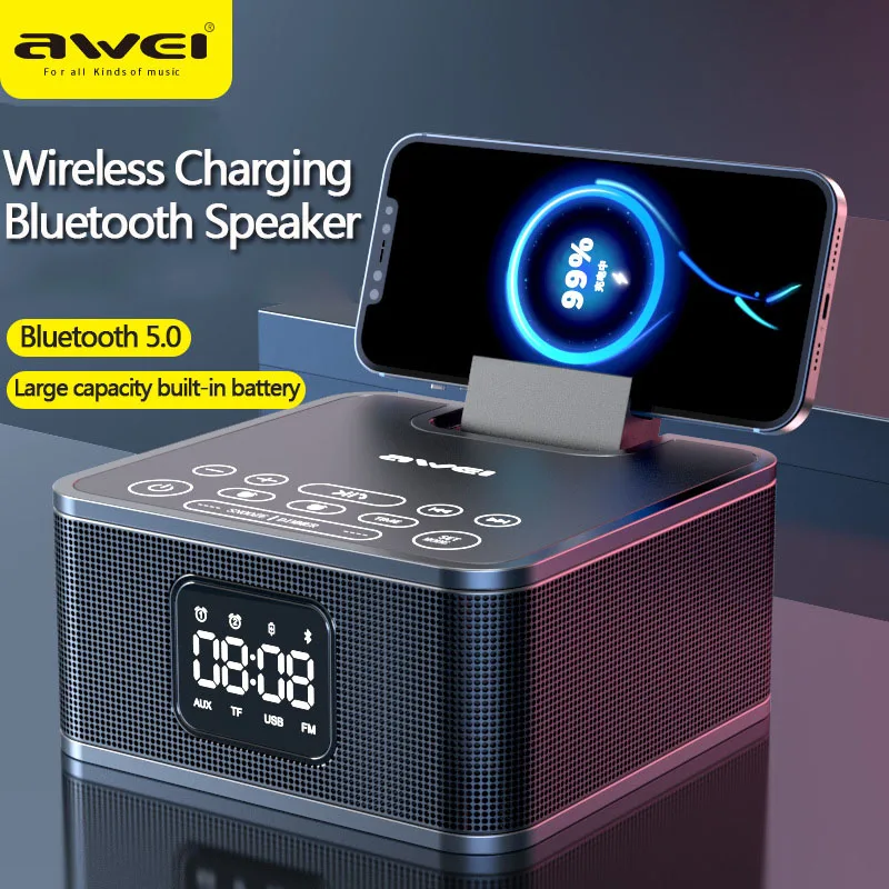 

Awei Y332 Portable Wireless Bluetooth Speaker V5.0 With 360° Surround Hifi Stereo Speakers Support AUX /TF/USB Flash Drive