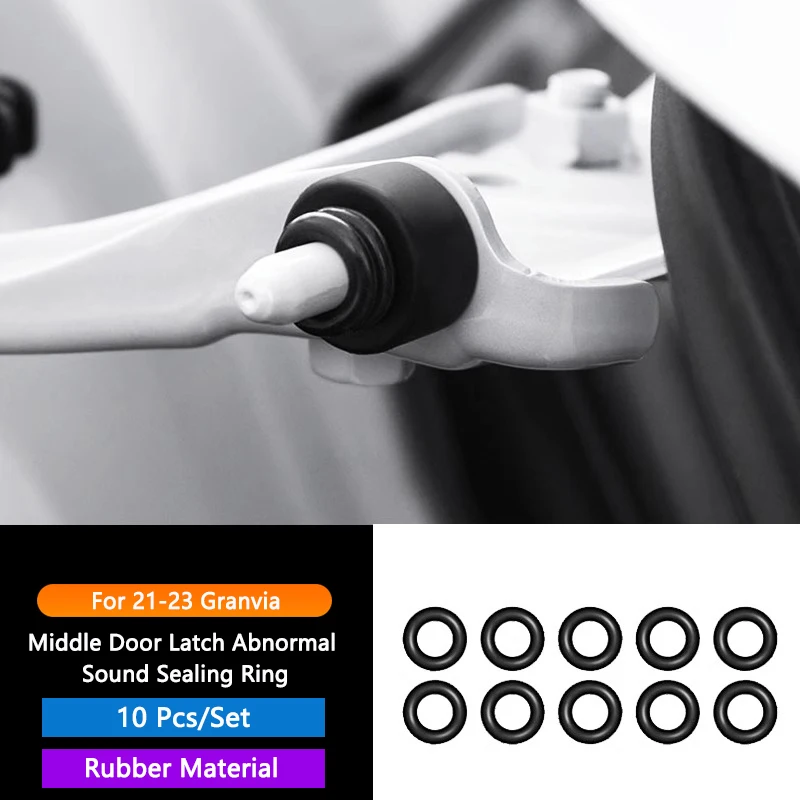 QHCP Автомобильный Дверной замок амортизирующая накладка, бесшумный дверной замок, крышка кольца для Toyota Sienna Granvia 2021 2022 2023 модифицированный аксессуар