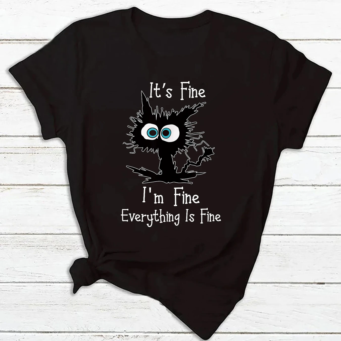 Забавная женская рубашка с коротким рукавом и круглым вырезом