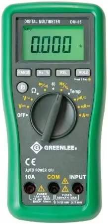 

Dmm, 600V Ac/Dc, 10A, Cap,Temp, Elec Test Instruments (DM-45), Black