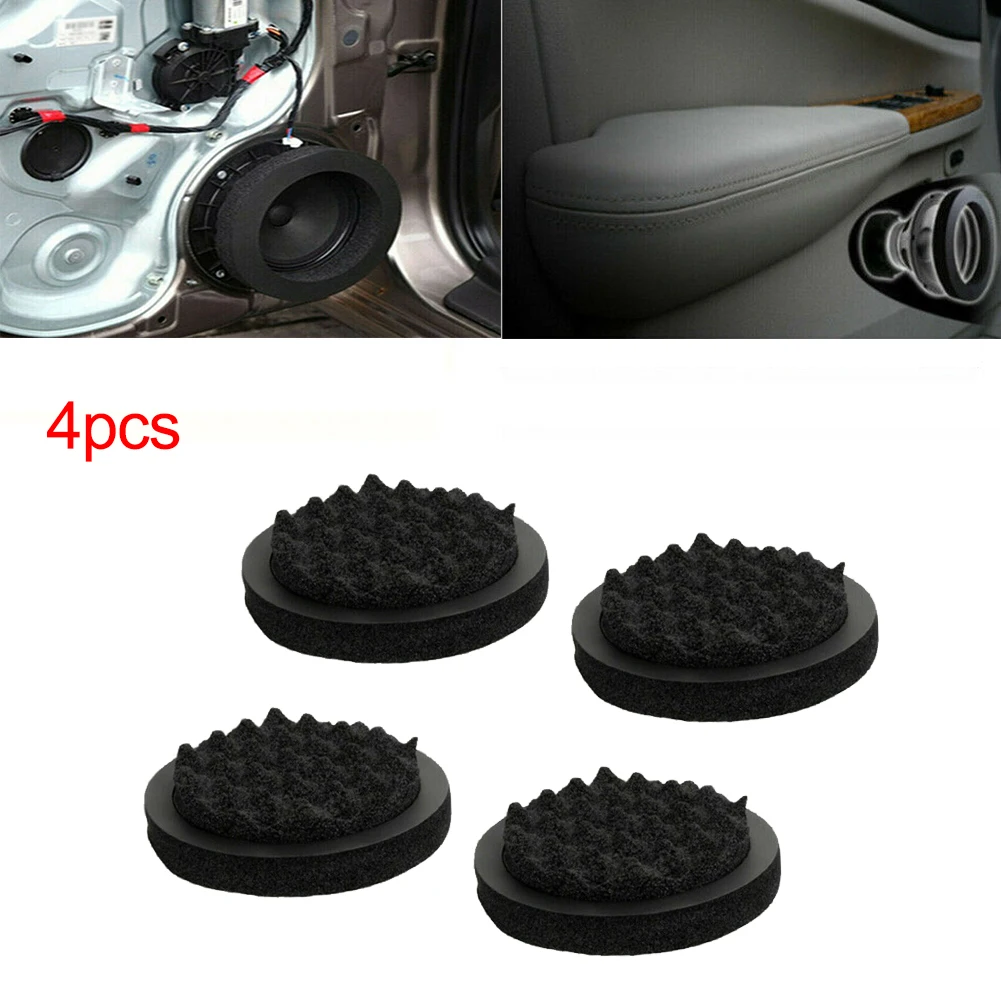 

4Pc 6.5" Car Door Speaker Insulation Ring Woofer Foam Wave Pad Sound Noise Soundproof Protective Car Pad Audio Speaker Universal