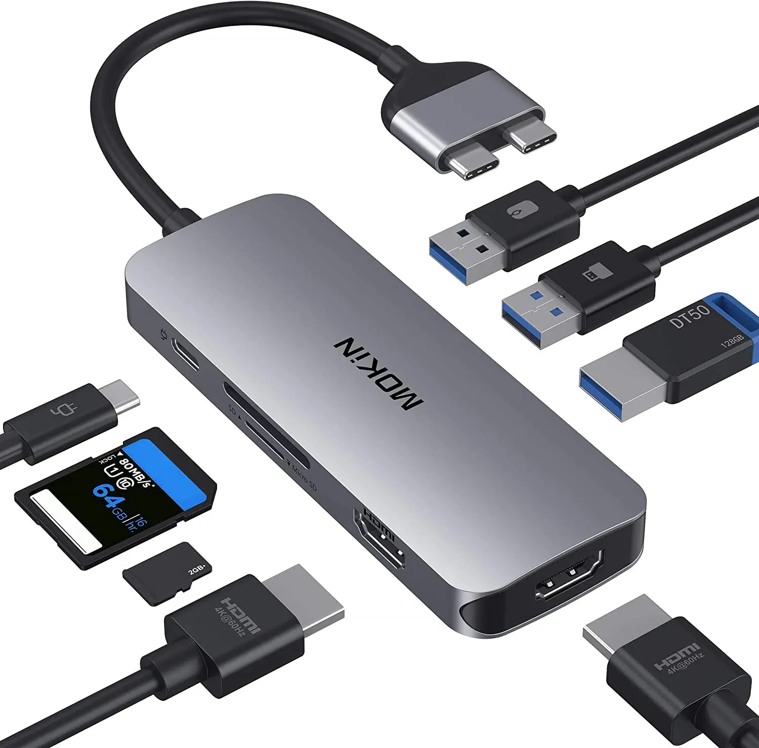 

Docking Station for MacBook Pro Air, USB C Docking Station Dual Monitor,Dual HDMI Adapter Hub for Mac MacBook Pro with 2