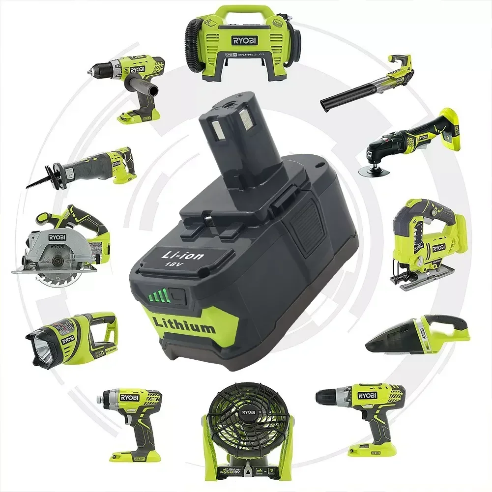 Литий-ионный аккумулятор для Ryobi ONE + P108 P109 P106 P105 P104 P103 RB18L50 RB18L40 BPL1820 BPL1815 RB18L60 18 в 8000